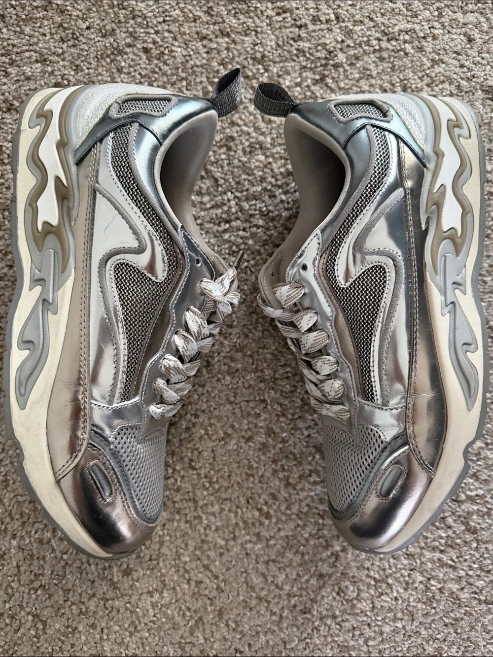 Sandro Flame Silver Sneakers - Picture 5 of 10